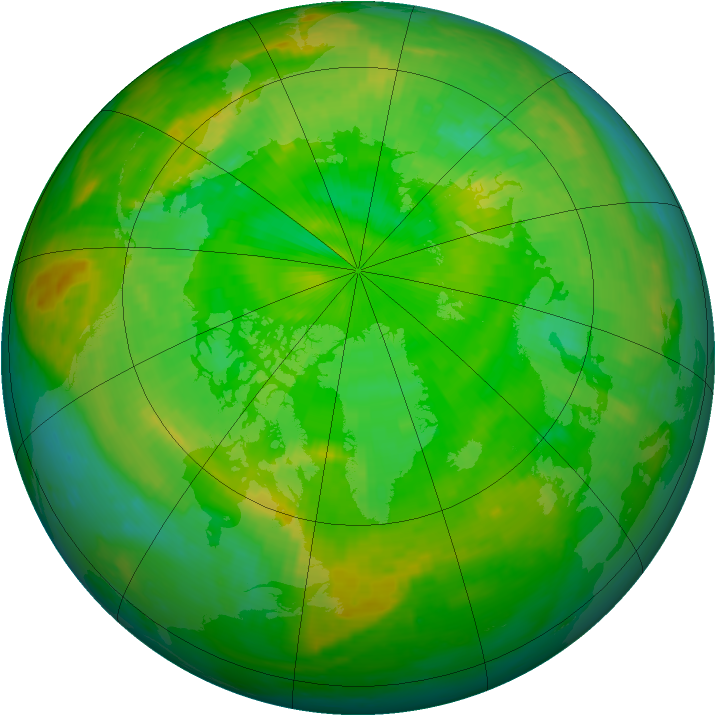 Arctic ozone map for 29 June 2001